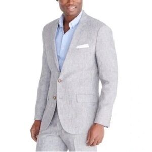 J. Crew Thompson Linen Two-Button Notch Lapel Suit Jacket Blazer, 42